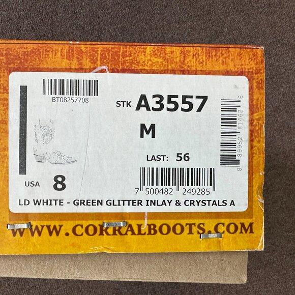 Corral boots with green glitter and crystals inlay - Picture 3 of 3